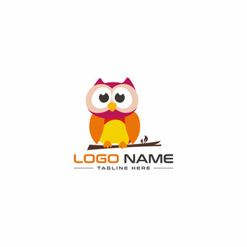 Owl logo design vector, owl Vector template.
