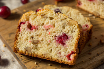 Homemade Thanksgiving Cranberry Bread Loaf