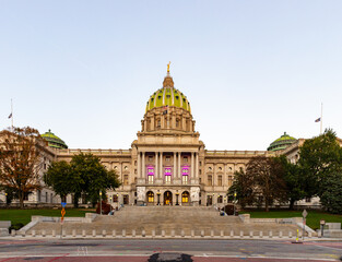 Fototapeta na wymiar The Pennsylvania State Capitol Building in Harrisburg, PA