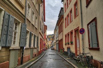 Historische Gasse in der Altstadt von Heidelberg