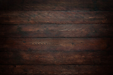Obraz na płótnie Canvas Rustic wooden background.Natural planked wood.Vintage brown wood backdrop texture. Old painted wood wall. Blank space copy paste.