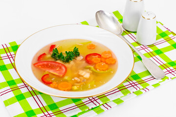 Fish Soup with Trout and Vegetables