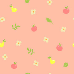 childish seamless pattern, repeat background, vector bright print for fabric or wallpaper