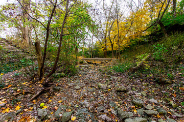 Indian Village Canyon in Autumn, Duranceau Park, Columbus, Ohio
