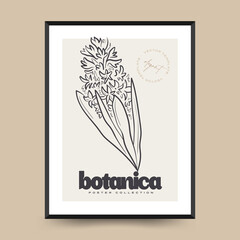 Elegant Botanical abstract wall arts. Floral vector poster collection.
