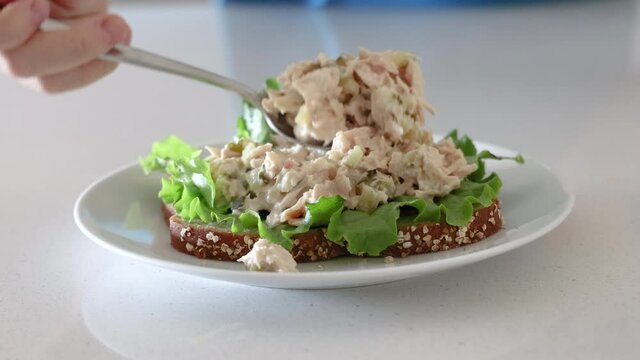 Adding Tuna to a Sandwich