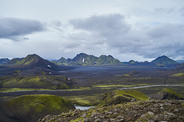 mountains and clouds