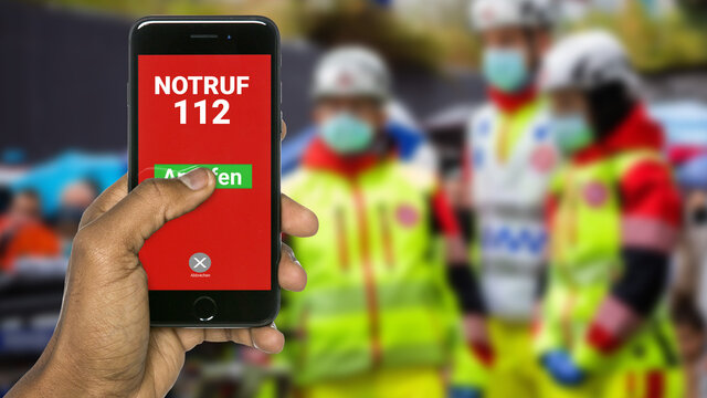Notruf 112 anrufen