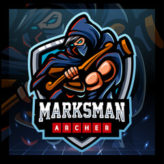 Marksman mascot. esport logo design