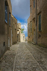 Obraz na płótnie Canvas in the alleys of Erice Sicily Italy