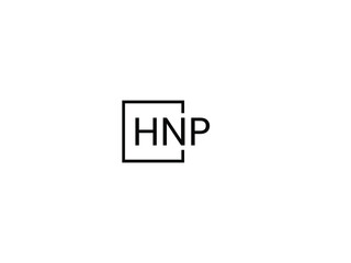 HNP letter initial logo design vector illustration