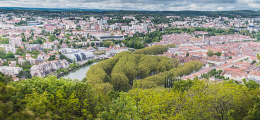 Besançon city center and its citadel