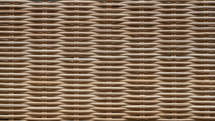 Handmade wicker rattan wood surface texture, background.
