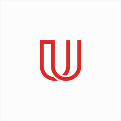  U line monogram icon logo designs
