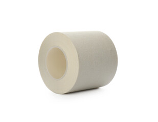 Medical sticking plaster roll isolated on white