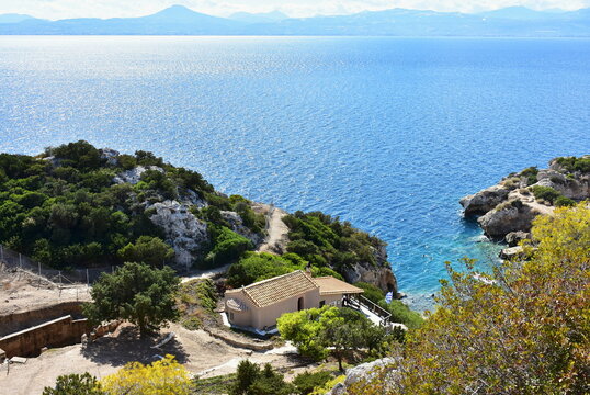 archaeological site of temple of Hera near village Perachora in Greece