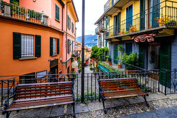 Fototapeta na wymiar old town of Bellagio in Italy