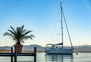 Sailboat at the Starnberger See lake - Tutzing