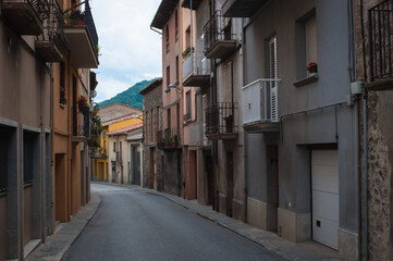 Fototapeta na wymiar Streets of Castellfollit de la Roca, Spain
