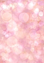 Light pink background, fabulous sequined banner painted in bokeh style
