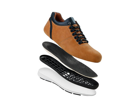 The constituent layers of shoes