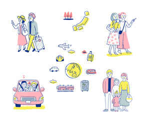 さまざまな旅行イメージ　セット © hisa-nishiya