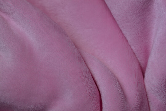 Pink Velour Plush Cloth Textured