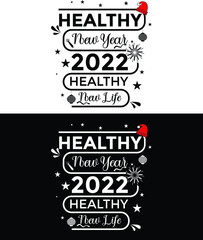 Christmas And New Year Typography t shirt design.