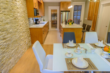 Modern dining room in luxury house.