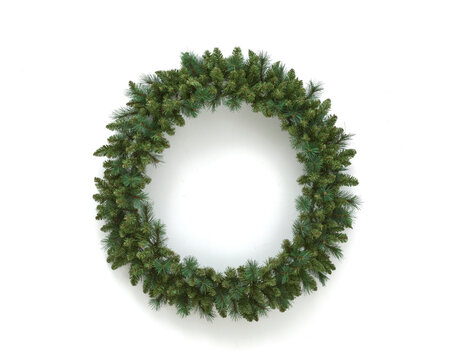 Green christmas wreath undecorated