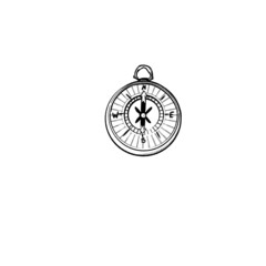 compass illustration isolated on white background