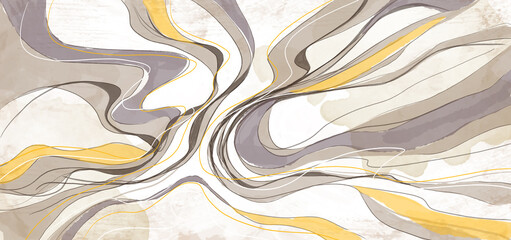 Obraz premium Beautiful image of abstract shapes with marble pattern. Banner design