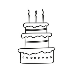 Vector birthday cake