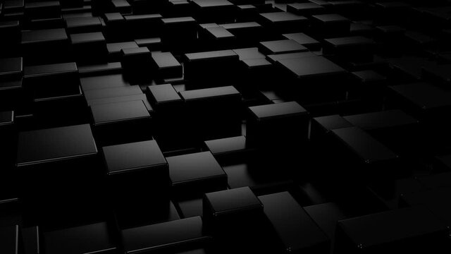 Background of Animated Cubes. Abstract motion, loop, two color, 3d rendering, 4k resolution
