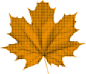 Halftone maple leafs