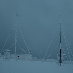 Meteorological station on a grey day