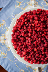 Raspberry mascarpone cheesecake