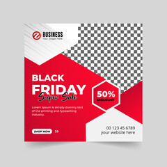 Black Friday Editable banner for social media post templates, for Instagram post, Facebook post, for corporate, company, fashion store, advertisement, and business post collection.