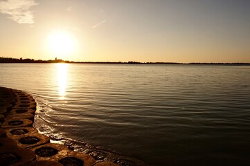 沖縄県宮古島　秋の夕凪　海景