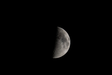 Black and white half moon photo