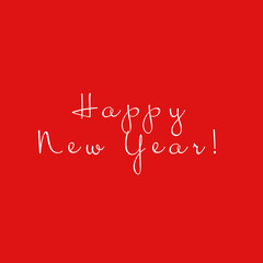 Happy New Year 2022 text design. Cover of business diary for 2022 with wishes. Brochure design template, card, banner. Vector illustration. Isolated on white background.	