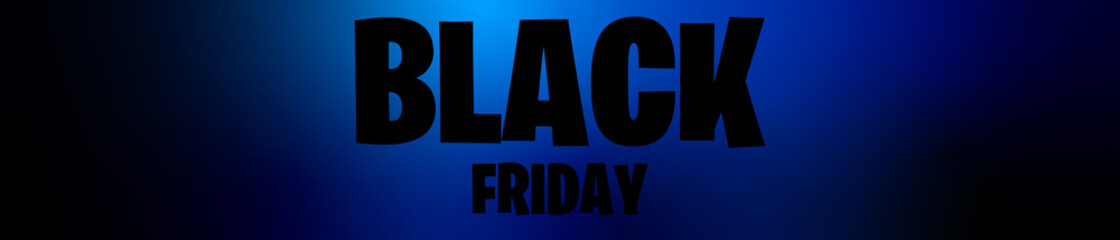 The top banner for the site. black friday. widescreen illustration