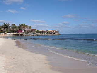 Tropical beach on Atlantic Ocean at Sal island, Cape Verde
