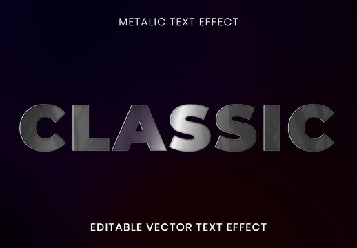 Metallic Text Effect Editable Layout