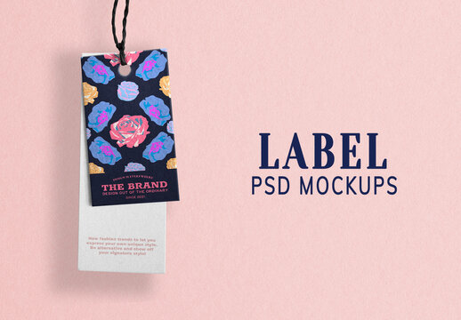 Floral Fashion Label Mockup