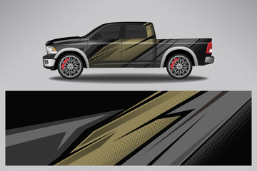 Car wrap design race livery vehicle vector. Graphic abstract stripe racing background kit designs for vehicle, race car, rally, adventure and livery