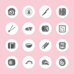 icons sushi food