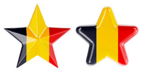 Stars with Chadian flag, 3D rendering