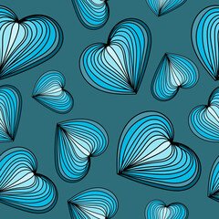 Seamless pattern with hearts. Love. The background. Romance