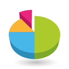 Obraz premium Colorful pie chart design element